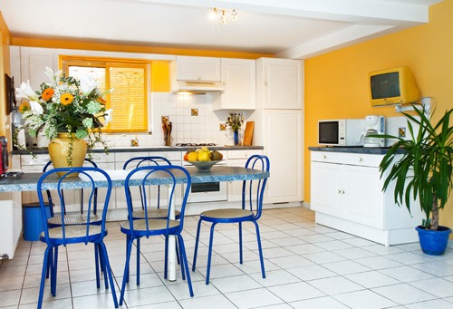 Cuisine américaine équipée du gîte Marjorie